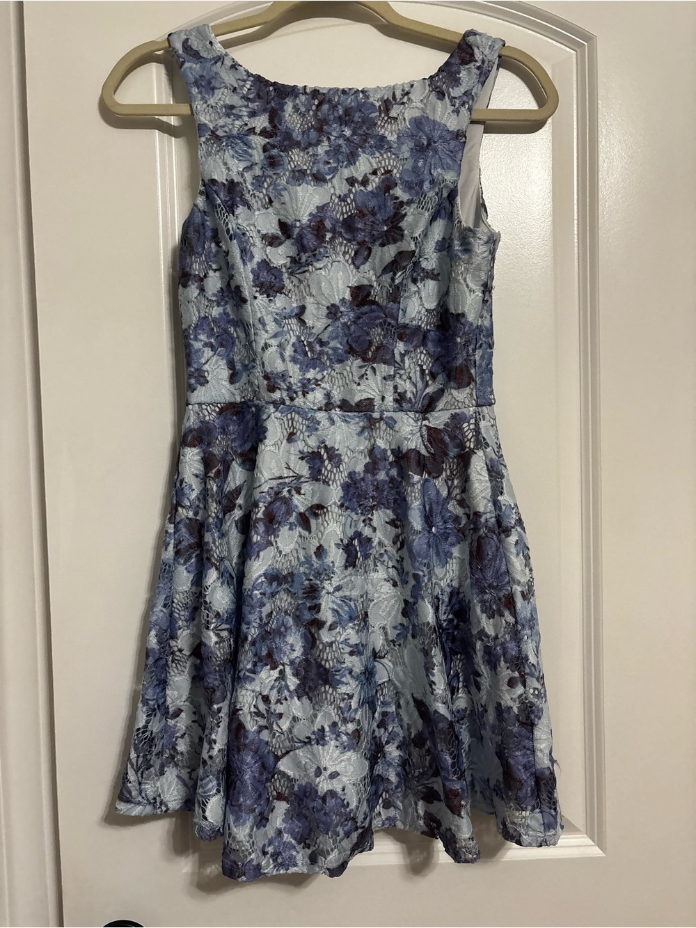 Speechless Light Blue Dress with Silver Zipper
